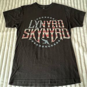 LYNYRD SKYNYRD Mens Black T-Shirt USA Stars & Stripes Inspired, Size M